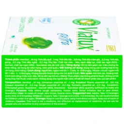 Kẹo Ngậm Ho Không Đường Viatux Extra (20 viên)