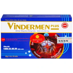 Viên hỗ trợ hoạt huyết Vindermen Plus Vinh Gia (3 vỉ x 10 viên)