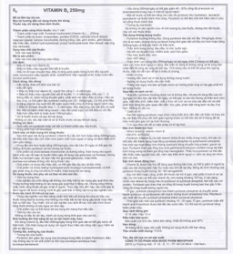 Thuốc Vitamin B6 250mg Mekophar điều trị thiếu hụt Vitamin B6 (10 vỉ x 10 viên)