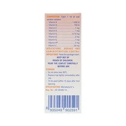 Dung dịch uống Vitarals Pharmedic phòng ngừa và điều chỉnh tình trạng thiếu hụt Vitamin (20ml)
