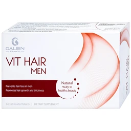 Viên uống hỗ trợ ngăn rụng tóc dành cho nam giới Vit Hair Men Galien (4 vỉ x 15 viên)