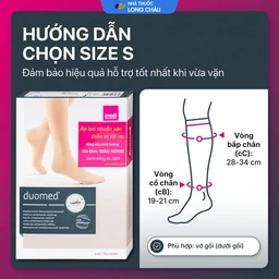 Vớ gối giãn tĩnh mạch Duomed size S 4