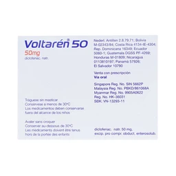 Thuốc Voltaren 50mg Novartis điều trị viêm và thoái hóa của bệnh thấp khớp (10 vỉ x 10 viên)