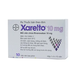 Thuốc Xarelto 10mg Bayer phòng ngừa thuyên tắc huyết khối tĩnh mạch (1 vỉ x 10 viên)