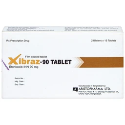 Thuốc Xibraz-90 Tablet Aristopharma giảm triệu chứng thoái hóa khớp (2 vỉ x 15 viên)