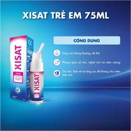 Xịt mũi Xisat trẻ em 75ml làm sạch thông mũi 2