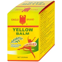 Cao vàng Con Ó Eagle Brand Yellow Balm Borden giảm đau đầu, choáng váng, chóng mặt, đau lưng (12 hộp x 20g)