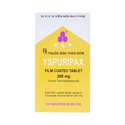 Thuốc YSPuripax giảm chứng tiểu khó, đau trên khớp mu bàng quang (10 vỉ x 10 viên) 