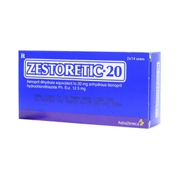 Thuốc Zestoretic-20 AstraZeneca điều trị tăng huyết áp nguyên phát (2 vỉ x 14 viên)