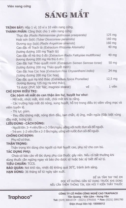 Thuốc Sáng Mắt Traphaco điều trị mờ mắt, nhức mắt (10 vỉ x 10 viên)