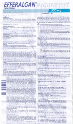 Viên sủi Efferalgan 500mg UPSA SAS giảm đau, hạ sốt (4 vỉ x 4 viên)