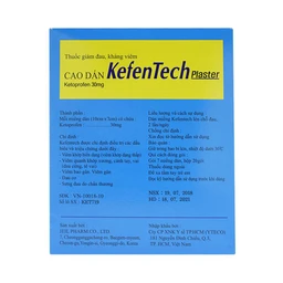 Cao dán KefenTech Plaster Jeil kháng viêm, giảm đau viêm khớp, viêm bao gân, đau cơ (20 gói)