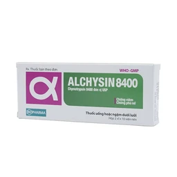 Thuốc Alchysin 8400 BV chống viêm, chống phù nề (2 vỉ x 10 viên)
