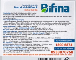 Men vi sinh bổ sung lợi khuẩn cho hệ tiêu hóa Bifina R Health Aid (60 gói)