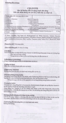 Thuốc Celivite Celogen Pharma bổ sung vitamin và khoáng chất (6 vỉ x 10 viên)