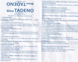 Thuốc ShineTadeno 50mg Medisun phòng và hỗ trợ điều trị rối loạn đường tiểu (3 vỉ x 10 viên)