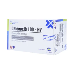 Thuốc Celecoxib 100 - HV USP giảm đau, hạ sốt, kháng viêm (10 vỉ x 10 viên)
