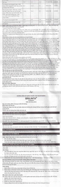 Thuốc Brilinta AstraZeneca giảm nguy cơ bị lên cơn đau tim , đột quỵ (6 vỉ x 10 viên)