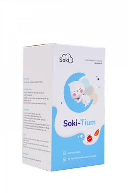Bột hòa tan giúp ngủ ngon, tăng sức đề kháng Soki-Tium (12 gói x 3g)