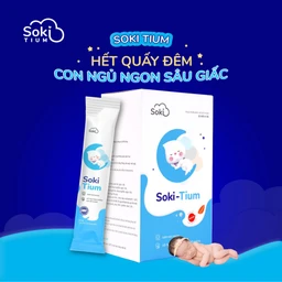Bột hòa tan giúp ngủ ngon, tăng sức đề kháng Soki-Tium (12 gói x 3g)