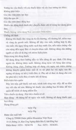  Gel Salonpas giảm đau, kháng viêm các cơn đau cơ, khớp (30g)