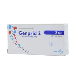 Thuốc Genprid 2 FARKMAK điều trị đái tháo đường típ 2 (3 vỉ x 10 viên)
