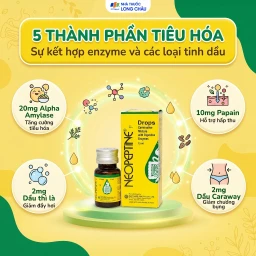 Hỗ trợ tăng cường tiêu hóa Neopeptine F Drops Raptakos (15ml) 4