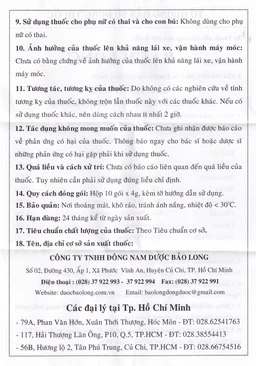 Thuốc Bạch Long Bổ Phổi Trừ Ho tiêu đờm, trị các chứng ho, viêm họng hạt, viêm phế quản (10 gói)