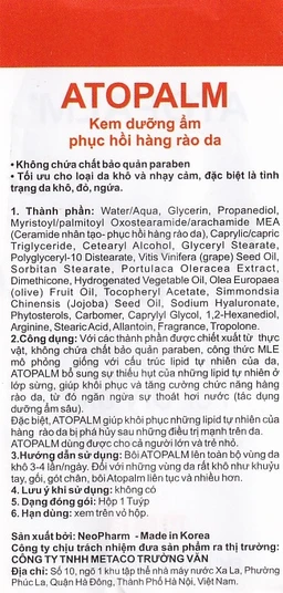 Kem bôi viêm da cơ địa, dưỡng ẩm Atopalm I.M. Cream 30ml