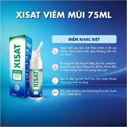 Xịt mũi Xisat viêm mũi 75ml hỗ trợ điều trị các triệu chứng viêm mũi xoang 3