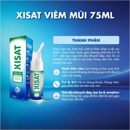 Xịt mũi Xisat viêm mũi 75ml hỗ trợ điều trị các triệu chứng viêm mũi xoang 4