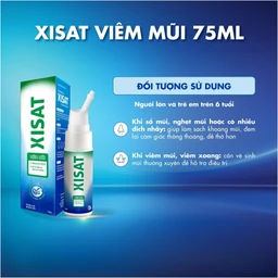 Xịt mũi Xisat viêm mũi 75ml hỗ trợ điều trị các triệu chứng viêm mũi xoang 5