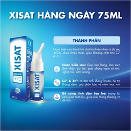 Xịt mũi Xisat người lớn 75ml làm sạch thông mũi 4
