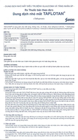 Thuốc nhỏ mắt Taflotan Santen làm giảm áp lực nội nhãn cao (2,5ml)