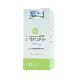 Viên nén Pentasa 500mg Ferring điều trị viêm loét đại tràng, bệnh Crohn (10 vỉ x 10 viên)