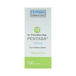 Viên nén Pentasa 500mg Ferring điều trị viêm loét đại tràng, bệnh Crohn (10 vỉ x 10 viên)