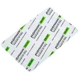 Thuốc Fexofenadin 120-HV USP điều trị viêm mũi dị ứng theo mùa, mày đay mạn tính vô căn (10 vỉ x 10 viên)