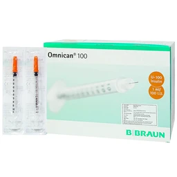 Bơm tiêm tiểu đường Omnican 1ml/100iu Braun màu cam (100 cái) 1