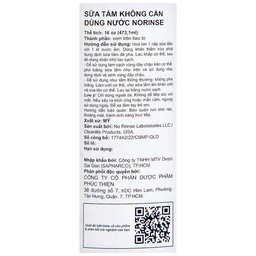 Sữa tắm Norinse Body Bath làm sạch da không cần dùng nước (473.1ml)