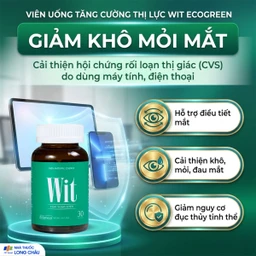 Viên uống tăng cường thị lực giảm mờ và nhòe mắt WIT For Your Eyes (30 viên) 4
