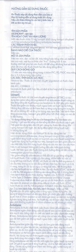 Viên nén Lisonorm Gedeon điều trị tăng huyết áp vô căn (3 vỉ x 10 viên)