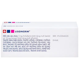 Viên nén Lisonorm Gedeon điều trị tăng huyết áp vô căn (3 vỉ x 10 viên)