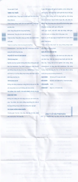 Thuốc Mobimed 15mg Pymepharco điều trị viêm khớp dạng thấp, viêm cột sống (2 vỉ x 10 viên)