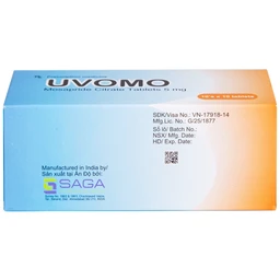 Thuốc Uvomo Saga điều trị rối loạn tiêu hóa (10 vỉ x 10 viên)