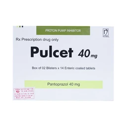 Thuốc Pulcet 40mg NobelFarma điều trị trào ngược dạ dày – thực quản (2 vỉ x 14 viên)