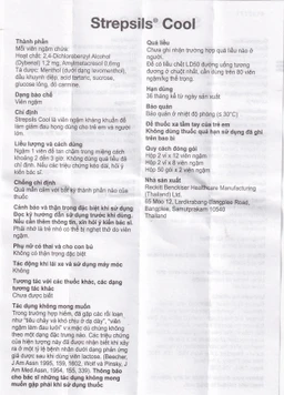 Viên ngậm Strepsils Cool Reckitt Benckiser giảm đau họng (50 gói x 2 viên)