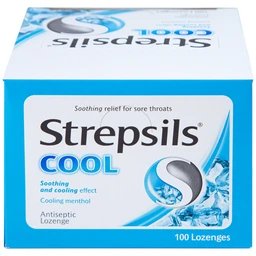 Viên ngậm Strepsils Cool Reckitt Benckiser giảm đau họng (50 gói x 2 viên)