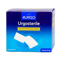 Gạc tiệt trùng Urgosterile 10x9cm (50 miếng) bảo vệ vết trầy xước, vết cắt, vết thương 