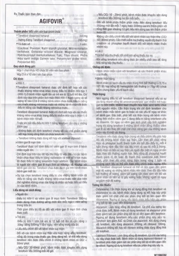 Thuốc Agifovir 300mg Agimexpharm hỗ trợ điều trị HIV-1, viêm gan B mạn tính (3 vỉ x 10 viên)