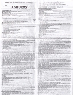 Thuốc Agifuros 40mg Agimexpharm điều trị phù phổi cấp, phù do tim, gan, thận (10 vỉ x 25 viên)